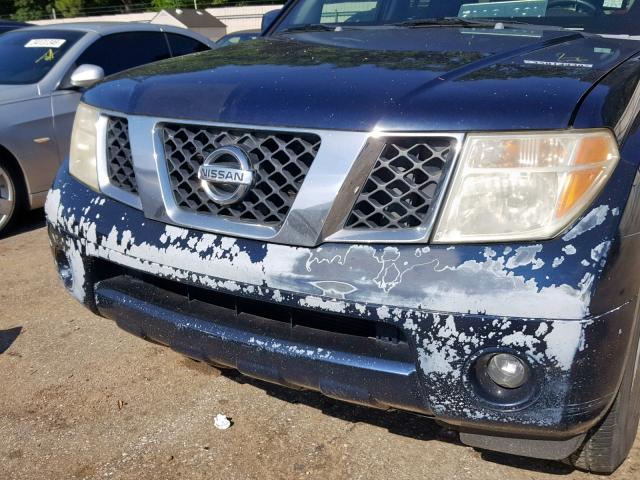 5N1AR18U47C638392 - 2007 NISSAN PATHFINDER BLUE photo 10