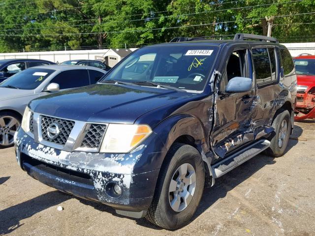 5N1AR18U47C638392 - 2007 NISSAN PATHFINDER BLUE photo 2