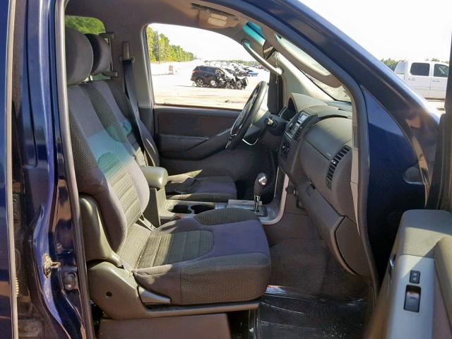 5N1AR18U47C638392 - 2007 NISSAN PATHFINDER BLUE photo 5