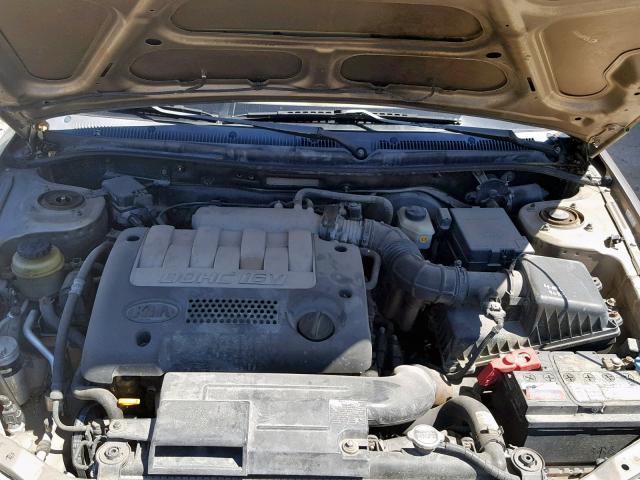 KNAFB121245313928 - 2004 KIA SPECTRA BA CREAM photo 7