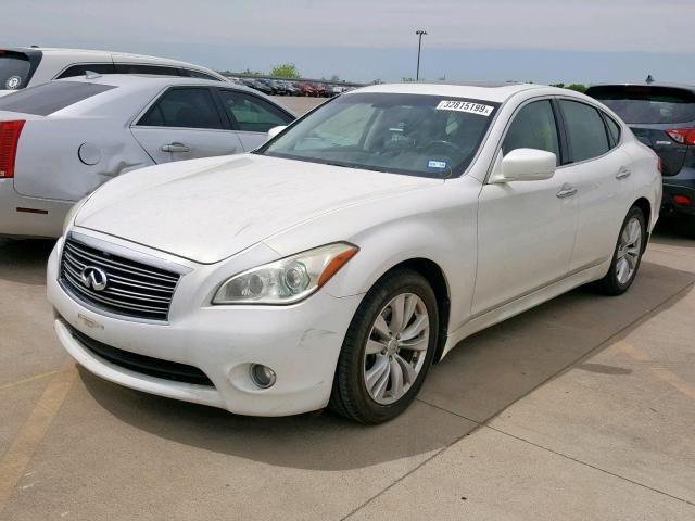 JN1BY1AP7BM321454 - 2011 INFINITI M37 WHITE photo 2