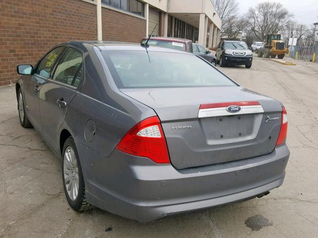 3FADP0L3XAR150949 - 2010 FORD FUSION HYB GRAY photo 3