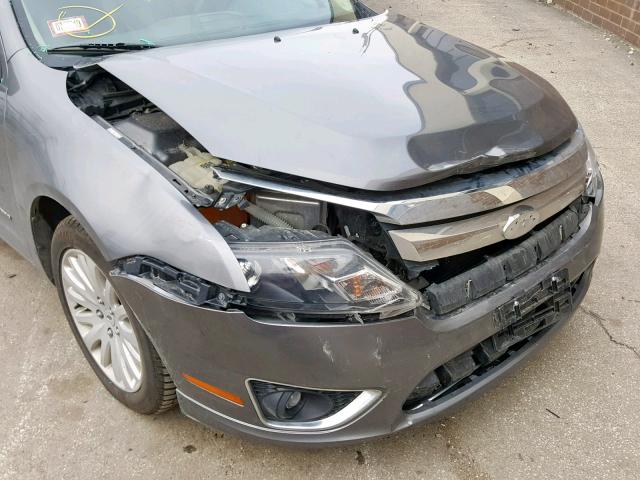 3FADP0L3XAR150949 - 2010 FORD FUSION HYB GRAY photo 9