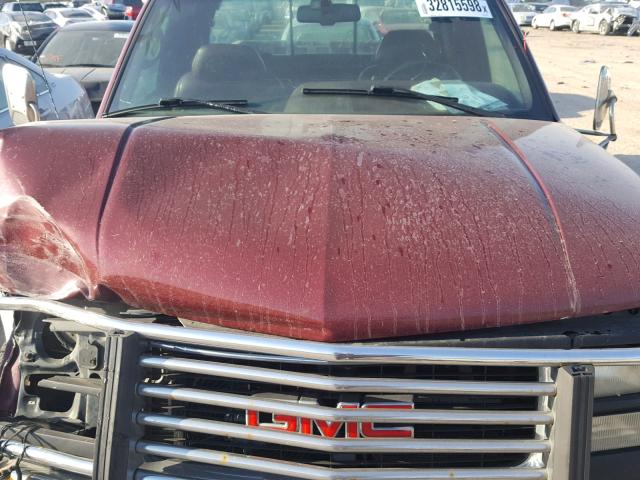 1GTHK39J8TE517001 - 1996 GMC SIERRA K35 MAROON photo 7