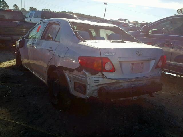 2T1BU4EE7AC511561 - 2010 TOYOTA COROLLA BA SILVER photo 3