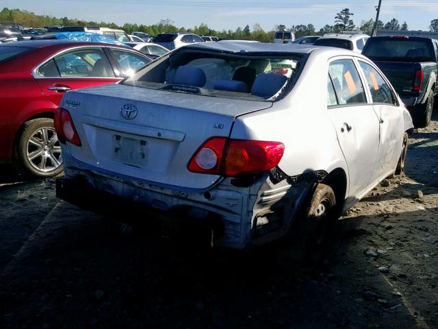 2T1BU4EE7AC511561 - 2010 TOYOTA COROLLA BA SILVER photo 4