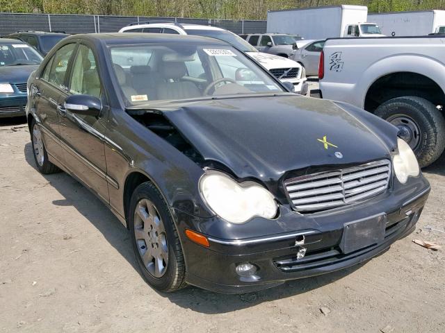 WDBRF92H76F781097 - 2006 MERCEDES-BENZ C280 BLACK photo 1