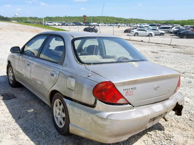 KNAFB121435226465 - 2003 KIA SPECTRA BA SILVER photo 3