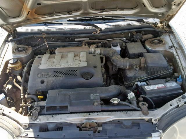 KNAFB121435226465 - 2003 KIA SPECTRA BA SILVER photo 7