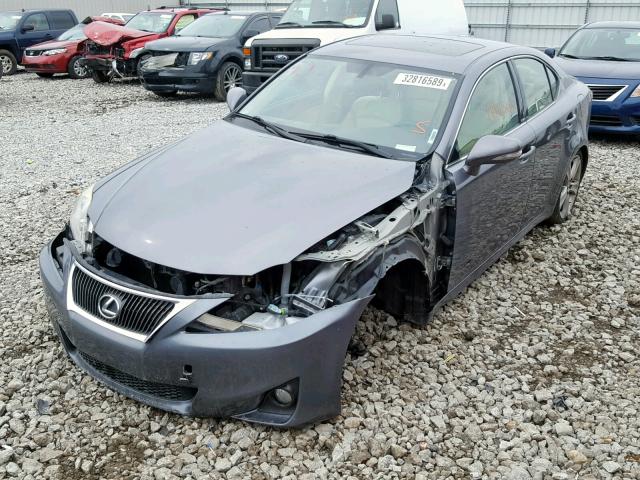 JTHBF5C25C5169714 - 2012 LEXUS IS 250 GRAY photo 2