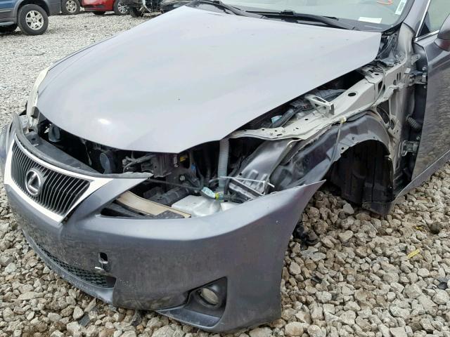 JTHBF5C25C5169714 - 2012 LEXUS IS 250 GRAY photo 9