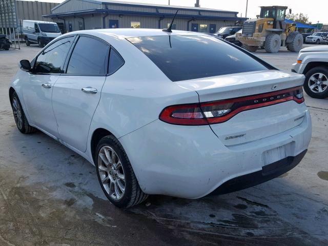 1C3CDFCB0FD278453 - 2015 DODGE DART LIMIT WHITE photo 3