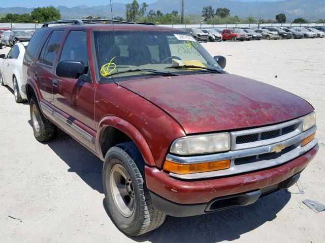 1GNCS13W1X2146376 - 1999 CHEVROLET BLAZER MAROON photo 1