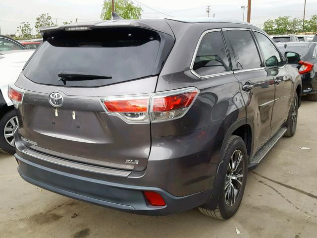 5TDKKRFH3GS150292 - 2016 TOYOTA HIGHLANDER ნაცრისფერი ფოტო 4