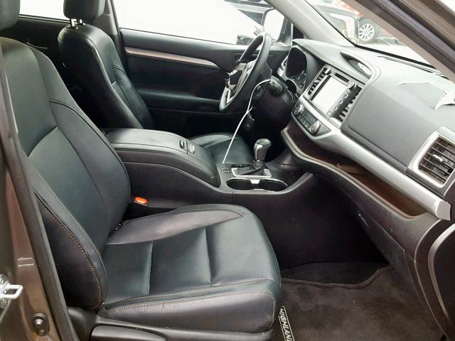 5TDKKRFH3GS150292 - 2016 TOYOTA HIGHLANDER ნაცრისფერი ფოტო 5
