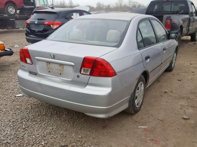 1HGES16315L020918 - 2005 HONDA CIVIC DX V SILVER photo 4