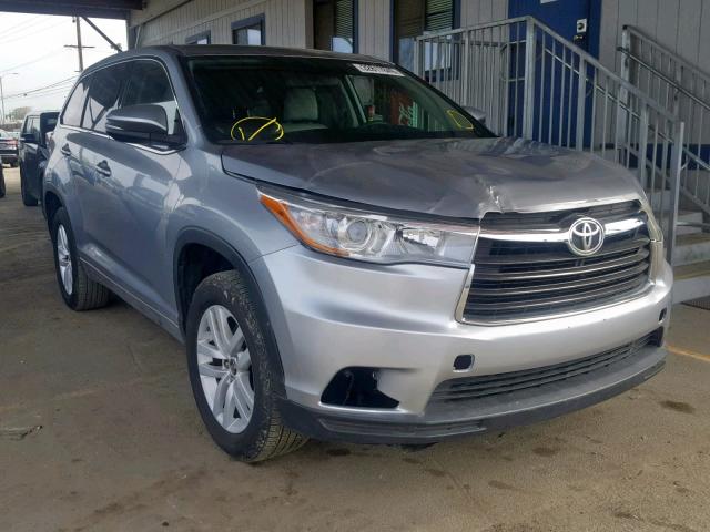 5TDZARFH7GS021554 - 2016 TOYOTA HIGHLANDER SILVER photo 1