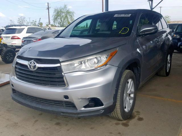 5TDZARFH7GS021554 - 2016 TOYOTA HIGHLANDER SILVER photo 2