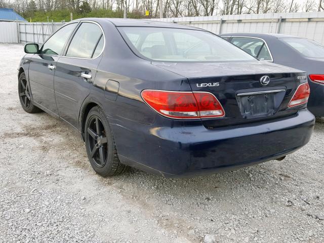 JTHBA30G855069306 - 2005 LEXUS ES 330 BLUE photo 3