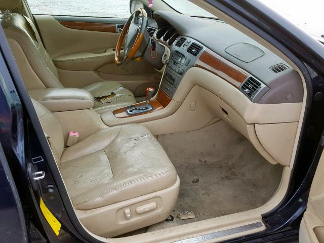 JTHBA30G855069306 - 2005 LEXUS ES 330 BLUE photo 5