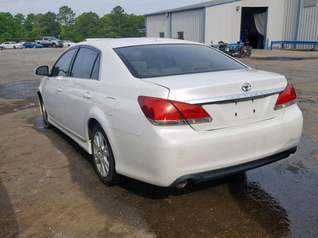 4T1BK3DB3BU374366 - 2011 TOYOTA AVALON BAS WHITE photo 3