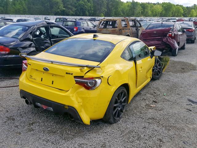 JF1ZCAC10H9601351 - 2017 SUBARU BRZ 2.0 LI YELLOW photo 4