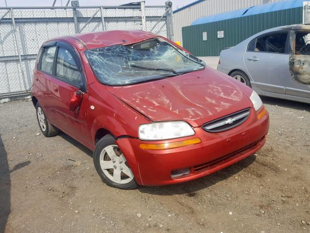 KL1TD66626B635676 - 2006 CHEVROLET AVEO BASE Қызыл фото 1