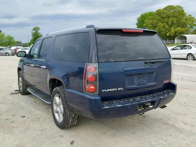 1GKFK66807J252280 - 2007 GMC YUKON XL D BLUE photo 3