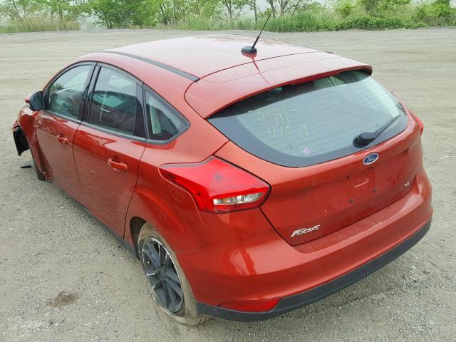 1FADP3K24JL238839 - 2018 FORD FOCUS SE RED photo 3