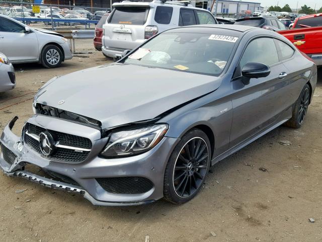 WDDWJ6EBXJF627636 - 2018 MERCEDES-BENZ C 43 4MATI GRAY photo 2