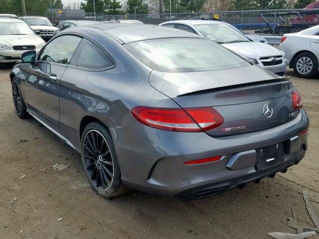 WDDWJ6EBXJF627636 - 2018 MERCEDES-BENZ C 43 4MATI GRAY photo 3