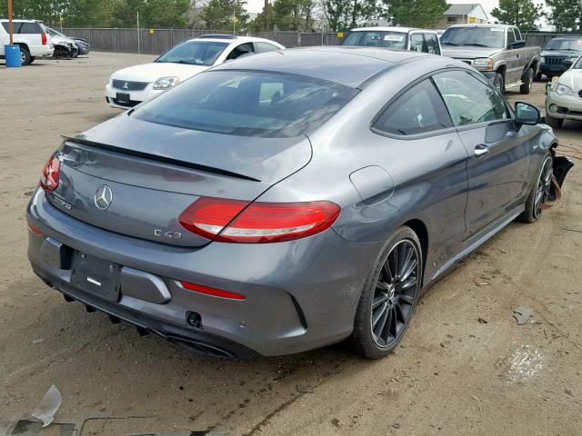 WDDWJ6EBXJF627636 - 2018 MERCEDES-BENZ C 43 4MATI GRAY photo 4