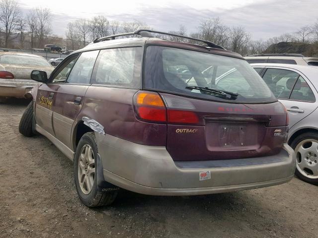 4S3BH6754Y7615188 - 2000 SUBARU LEGACY OUT MAROON photo 3