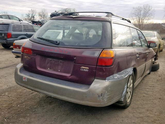 4S3BH6754Y7615188 - 2000 SUBARU LEGACY OUT MAROON photo 4