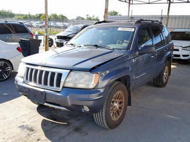 1J4GX58S34C129040 - 2004 JEEP GRAND CHER BLUE photo 2