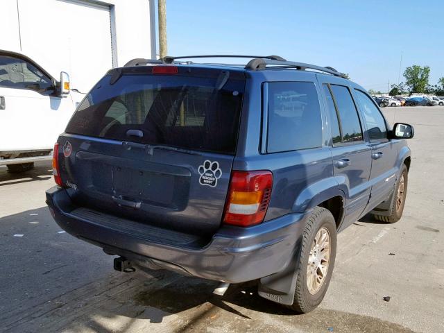 1J4GX58S34C129040 - 2004 JEEP GRAND CHER BLUE photo 4