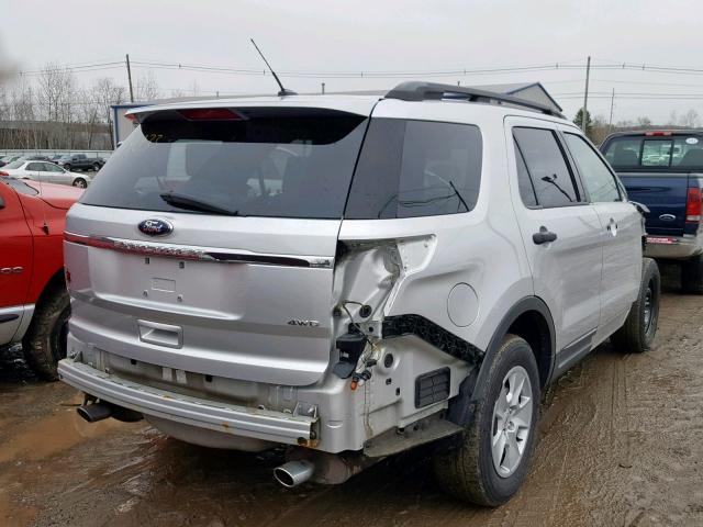 1FM5K8B83EGB11623 - 2014 FORD EXPLORER SILVER photo 4