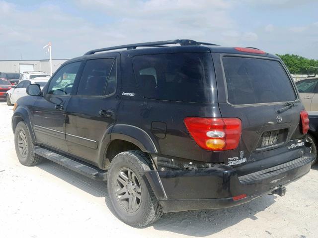 5TDBT48A74S209436 - 2004 TOYOTA SEQUOIA LI BLACK photo 3