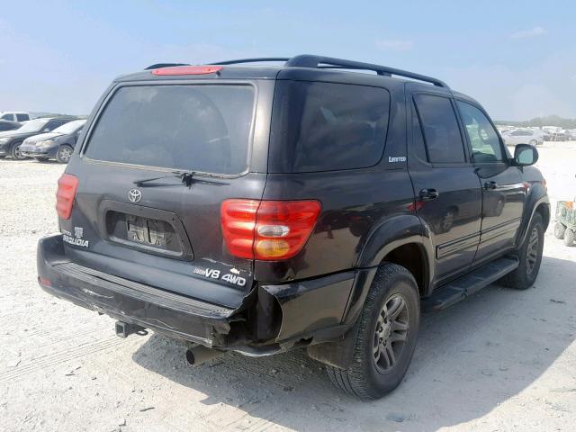 5TDBT48A74S209436 - 2004 TOYOTA SEQUOIA LI BLACK photo 4