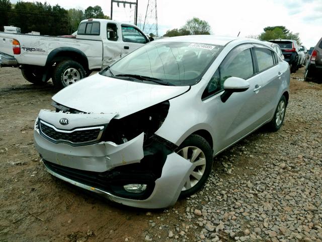 KNADN4A30D6305436 - 2013 KIA RIO EX SILVER photo 2