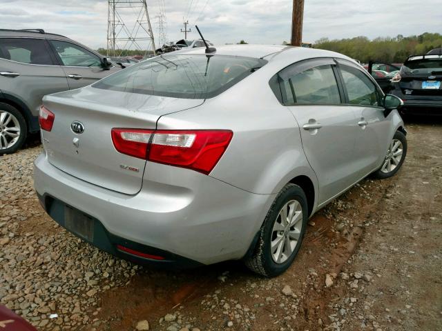 KNADN4A30D6305436 - 2013 KIA RIO EX SILVER photo 4