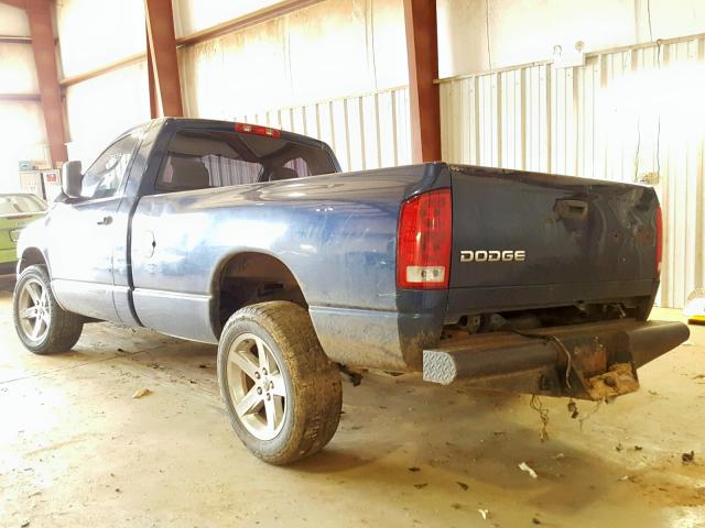 1D7HA16N23J679671 - 2003 DODGE RAM 1500 S BLUE photo 3