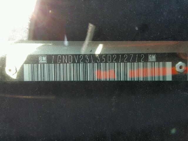 1GNDV23L35D212712 - 2005 CHEVROLET UPLANDER L 银色 照片 10