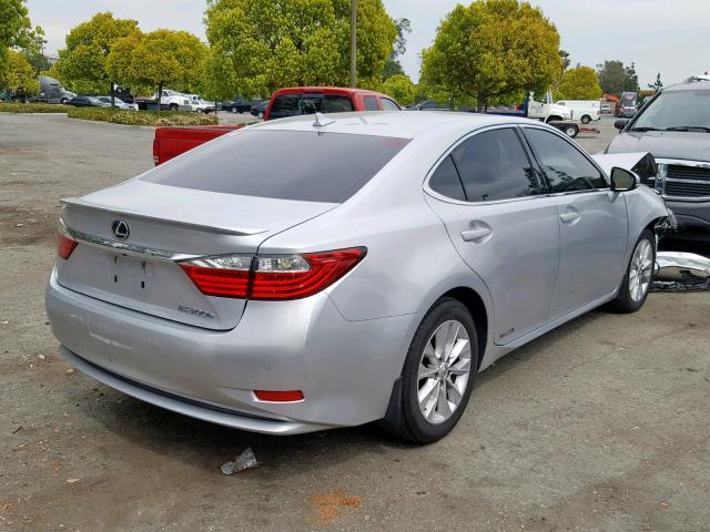 JTHBW1GG7D2012445 - 2013 LEXUS ES 300H SILVER photo 4