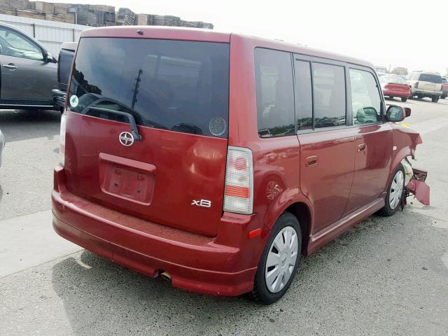 JTLKT324064106343 - 2006 TOYOTA SCION XB 勃艮第红 照片 4