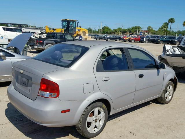 KL1TG56616B651949 - 2006 CHEVROLET AVEO LT GRAY photo 4