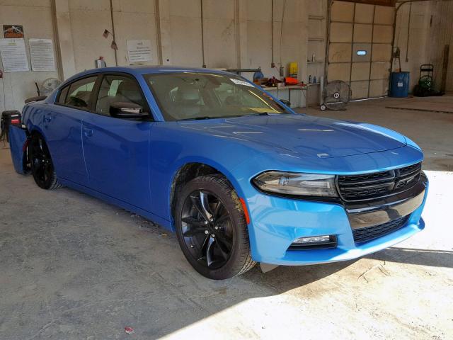 2C3CDXHG4GH233434 - 2016 DODGE CHARGER SX BLUE photo 1