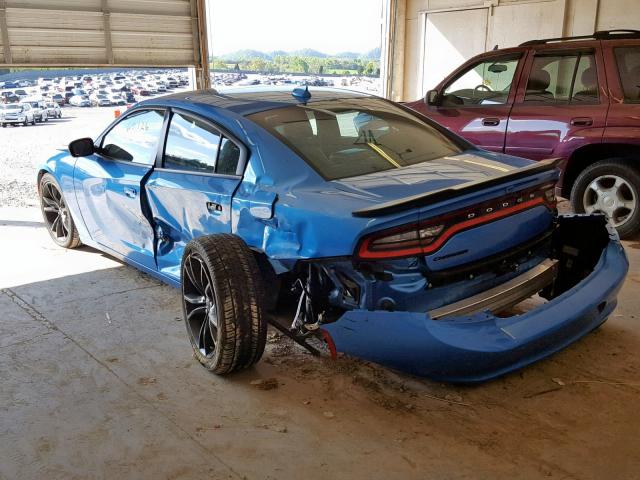 2C3CDXHG4GH233434 - 2016 DODGE CHARGER SX BLUE photo 3