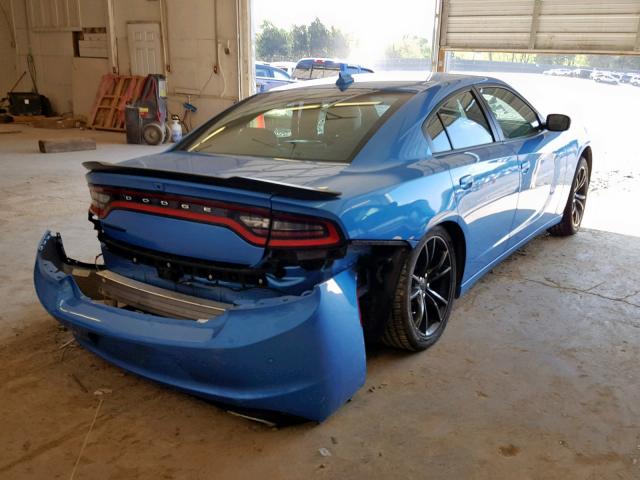 2C3CDXHG4GH233434 - 2016 DODGE CHARGER SX BLUE photo 4