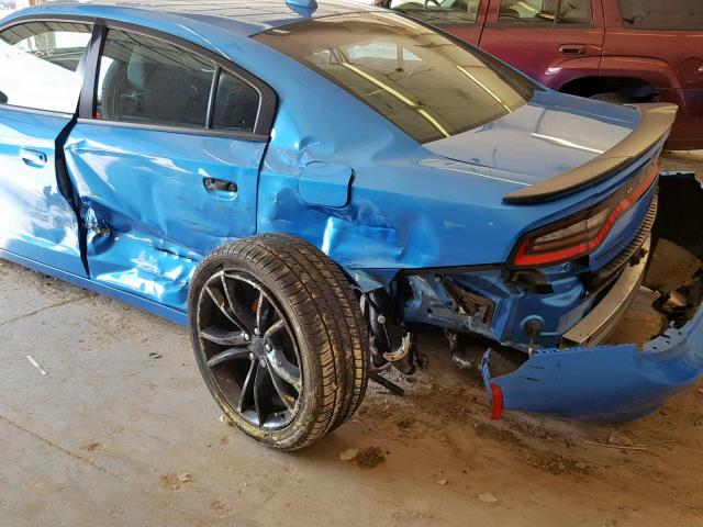 2C3CDXHG4GH233434 - 2016 DODGE CHARGER SX BLUE photo 9